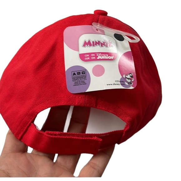 Disney Junior Mini Mouse Youth Adjustable Hat Cap Red/Black Plaid Bow- NWT - Picture 2 of 7